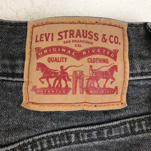 Levi's Wedgie Skinny Faded Black High Rise Button Fly Crop Denim Jeans Size 32 - Picture 8 of 14